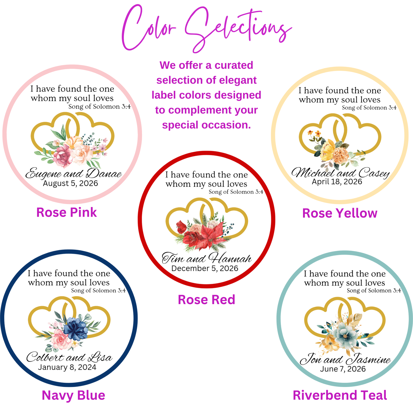 Heart Wedding Scripture Verse Tea Bag Party Favor (Set of 20)