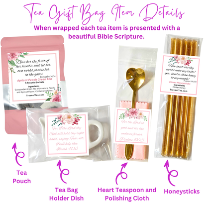 Personalized Womens Ministry Gifts for Ladies Tea Party in Pink (Set of 5)