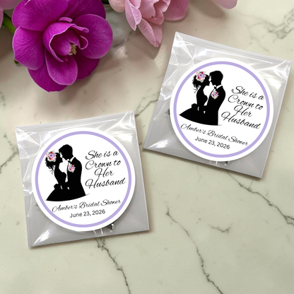 Crown Woman of God Silhouette Bridal Shower Tea Bags with Bible Verses (Set of 20)
