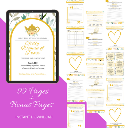 Godly Woman of Peace Self Reflection Journal (Digital Download)
