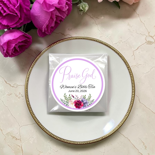 Praise God Floral Bible Tea Party Favors for Women's Ministry and Prayer Breakfast (Set of 20)