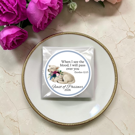 Passover Favors: Scripture Tea Bags for Biblical Feast of the Lord (Set of 20)
