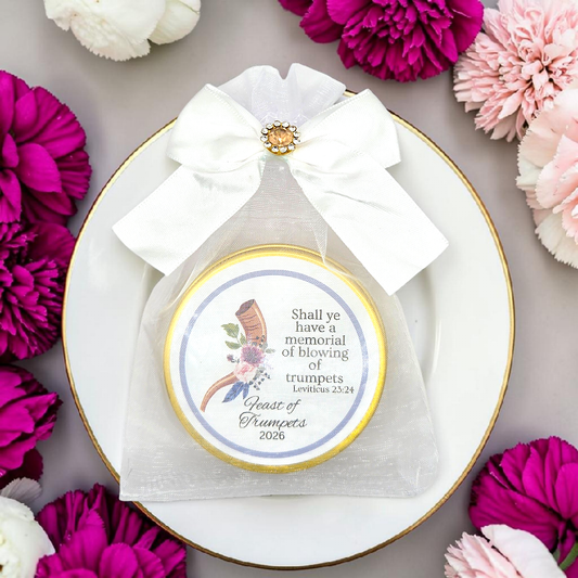 Feast of Trumpets: Personalized Bible and Tea Tin Favors (Set of 10)