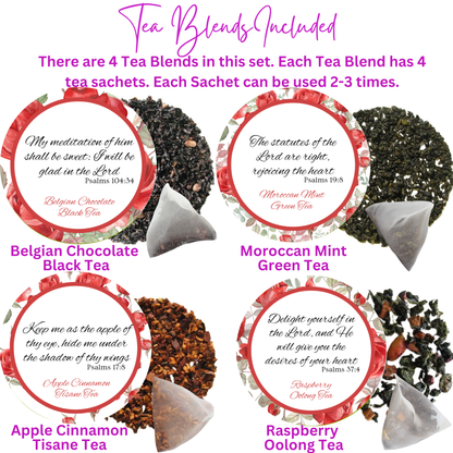 A Desiring Heart for God Bible Verse Tins of Tea Gift Set