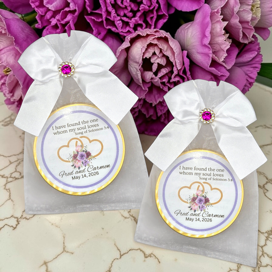 Heart Wedding Bible Verse Tin Tea Party Favor (Set of 10)