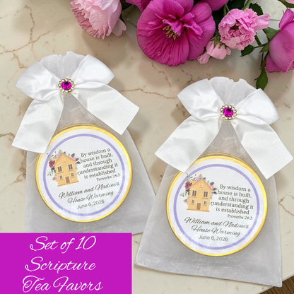 Housewarming Favors with Scripture Tea (Set of 10)