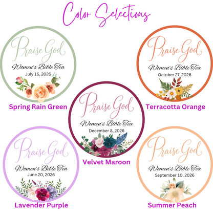 Praise God Floral Bible Tea Party Favors for Women's Ministry and Prayer Breakfast (Set of 20)