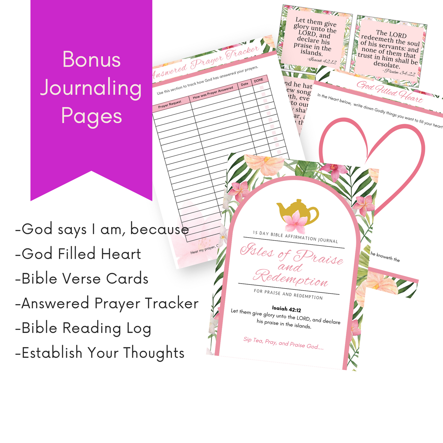 Isles of Praise and Redemption Prayer Journal Printable (Digital Download)