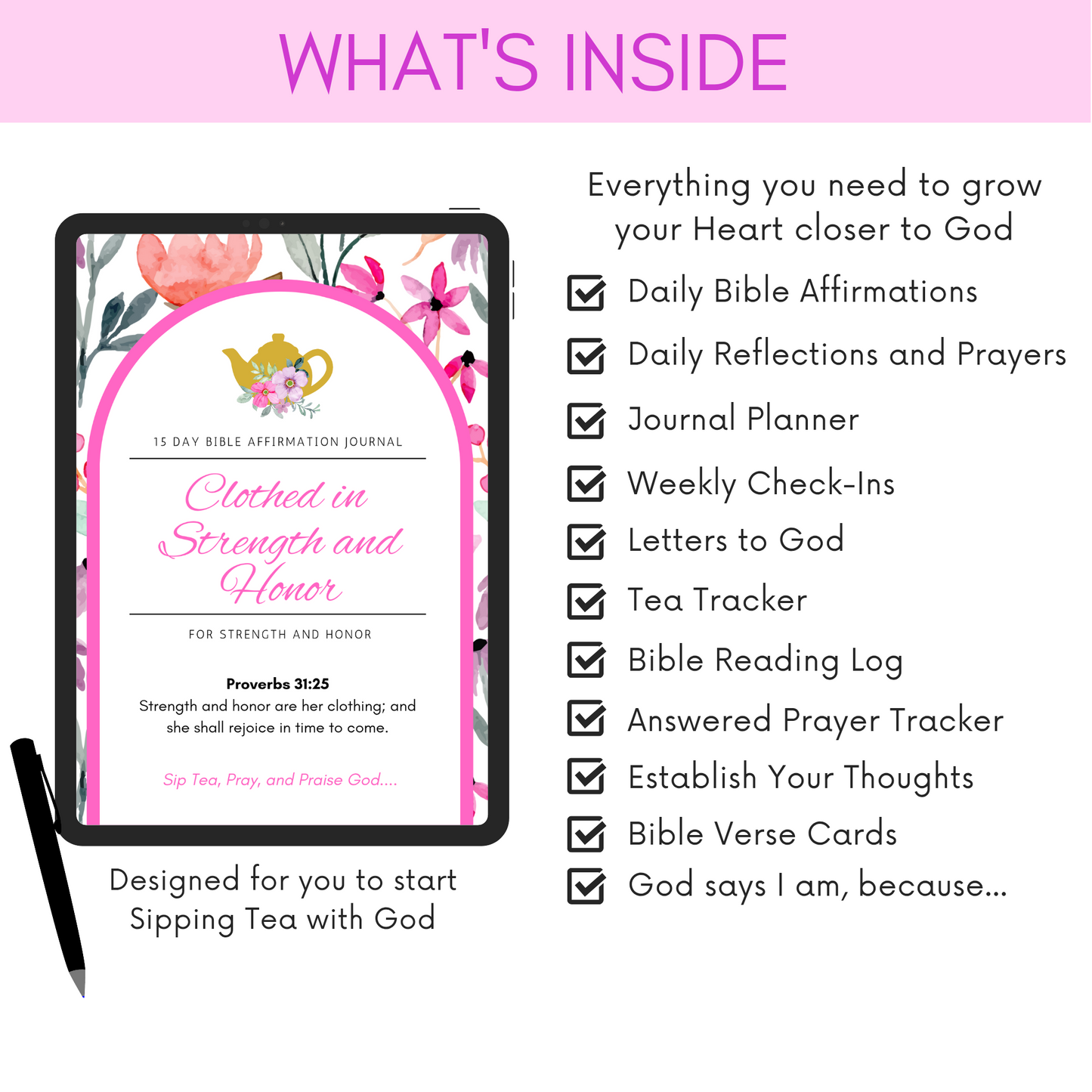 Clothed in Strength and Honor Daily Reflection Journal (Digital Download)