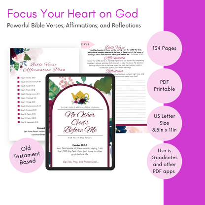 No Other Gods Before Me Prayer Journal for Women (Digital Download)