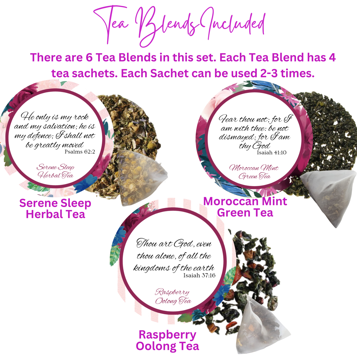 No Other Gods Before Me Bible Verse Tins of Tea Gift Set