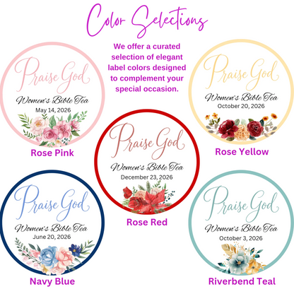 Praise God Floral Bible Tea Party Favors for Women's Ministry and Prayer Breakfast (Set of 20)