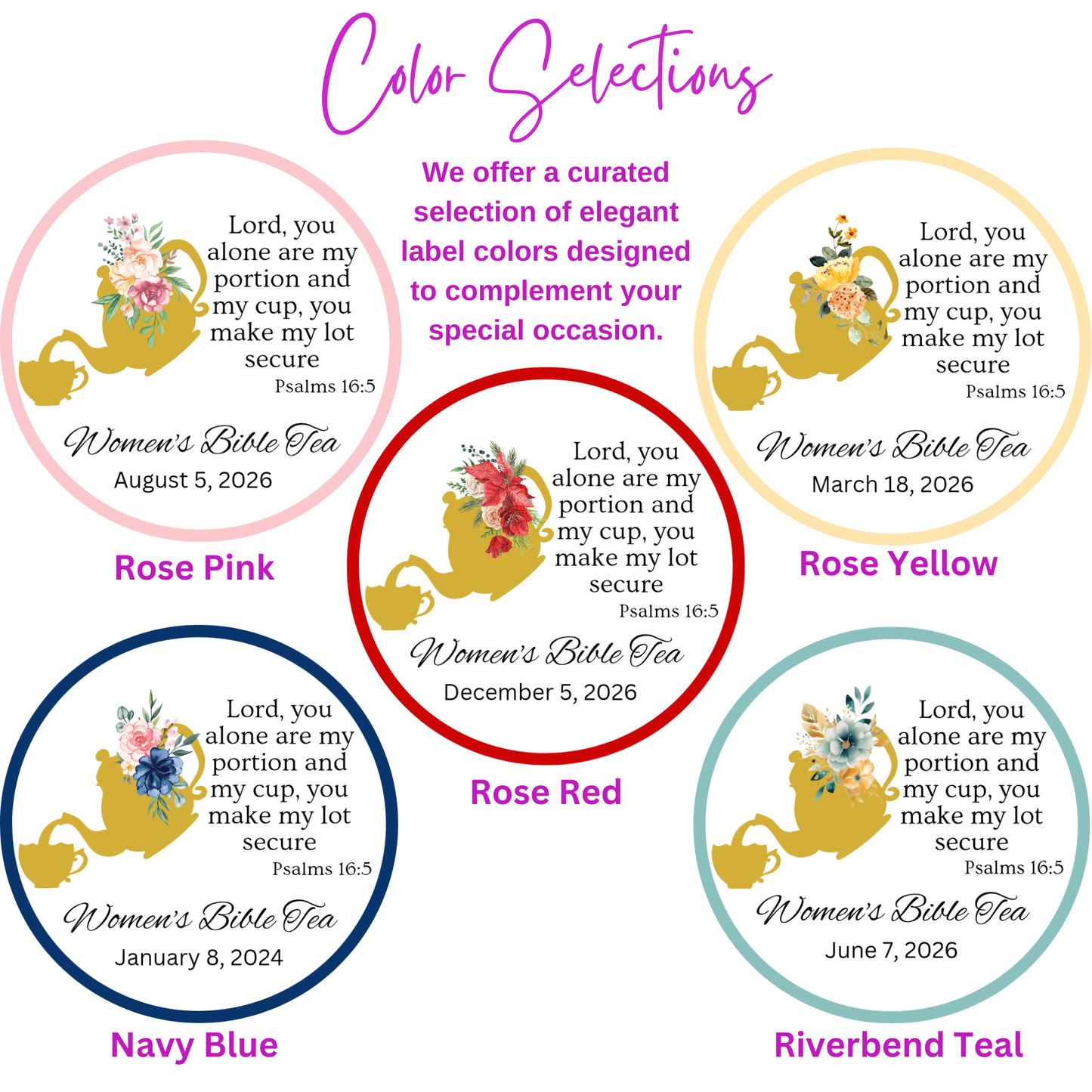 Teapot and Teacup Women's Bible Study Tea Bag Favors (Set of 20)