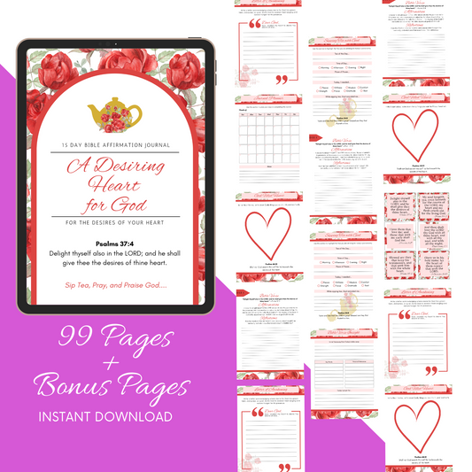 A Desiring Heart For God Bible Reflection Journal (Digital Download)