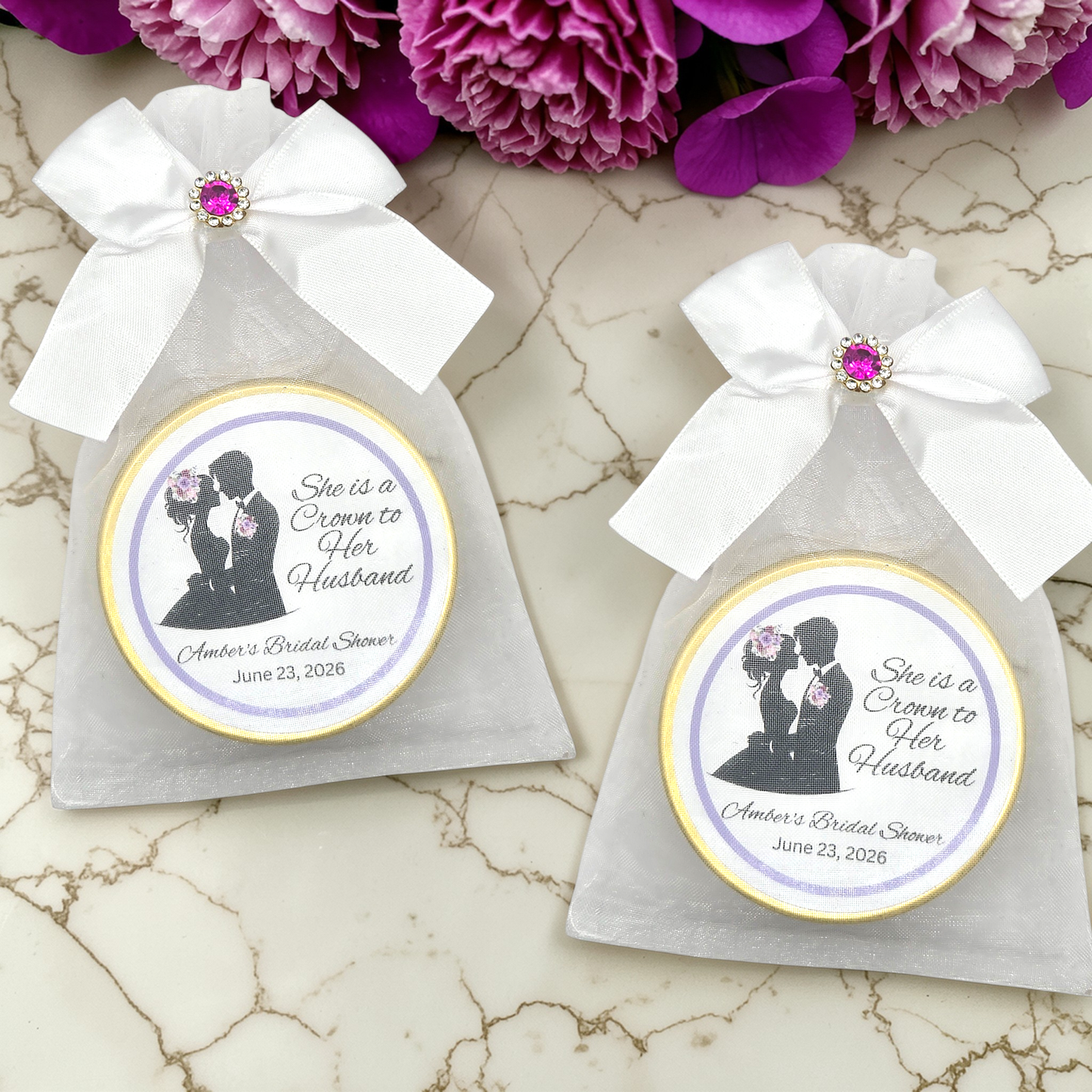 Crown Woman of God Bridal Shower Favors in Custom Tea Tins (Set of 10)