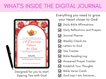 A Desiring Heart for God Bible Verse Tins of Tea Gift Set