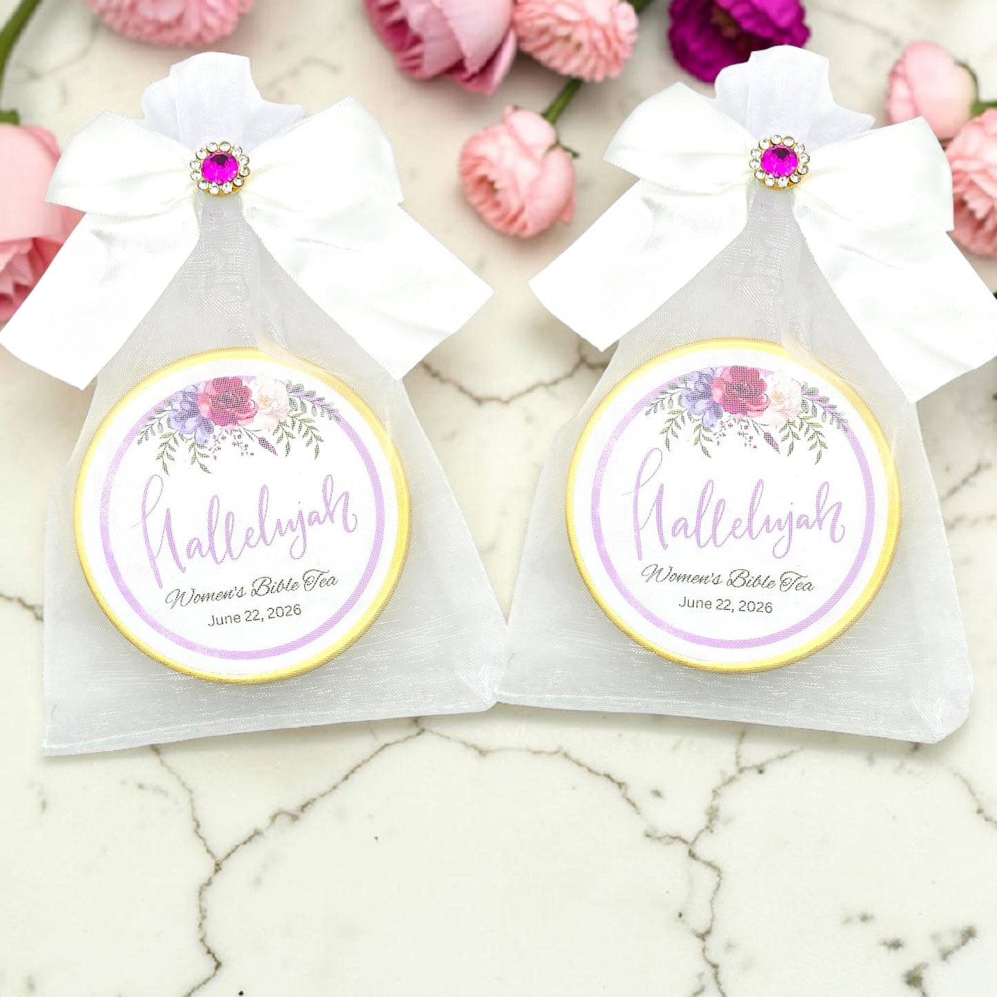 Hallelujah Scripture Tea Favors for Women’s Ministry, Prayer Breakfast (Set of 10)