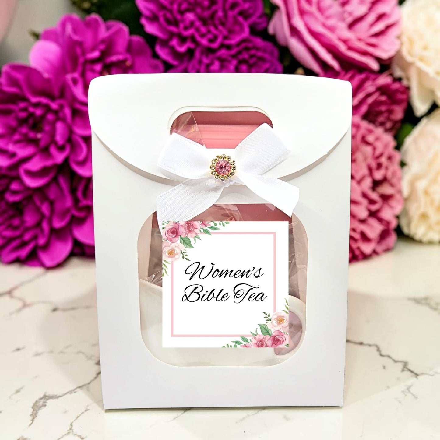 Personalized Womens Ministry Gifts for Ladies Tea Party in Pink (Set of 5)