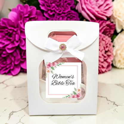 Personalized Womens Ministry Gifts for Ladies Tea Party in Pink (Set of 5)