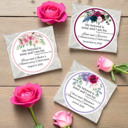 Top Floral Wedding Engagement Party Bible Verse Tea Bag Favor (Set of 20)