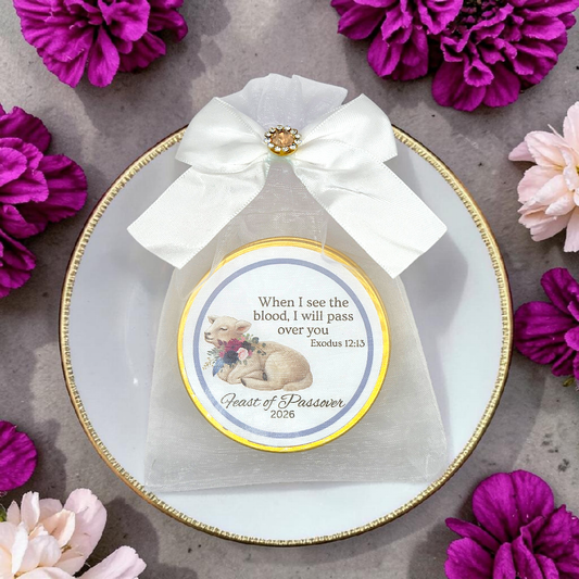 Passover Party Favors: Biblical Scripture Tea in Custom Tins (Set of 10)