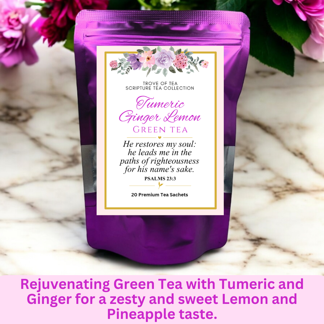 Tumeric Ginger Lemon Green Tea Refill Bags