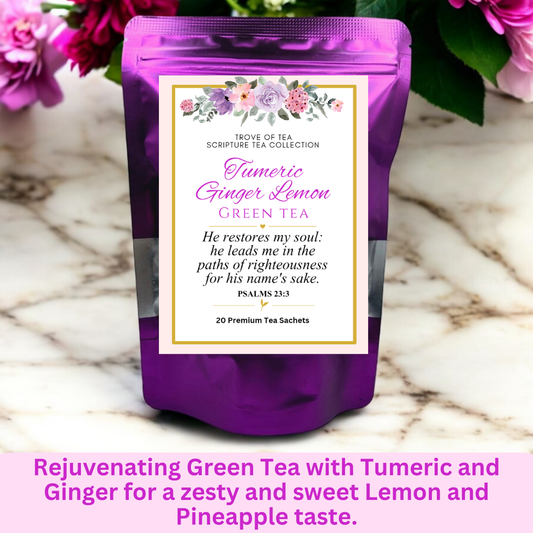 Tumeric Ginger Lemon Green Tea Refill Bags