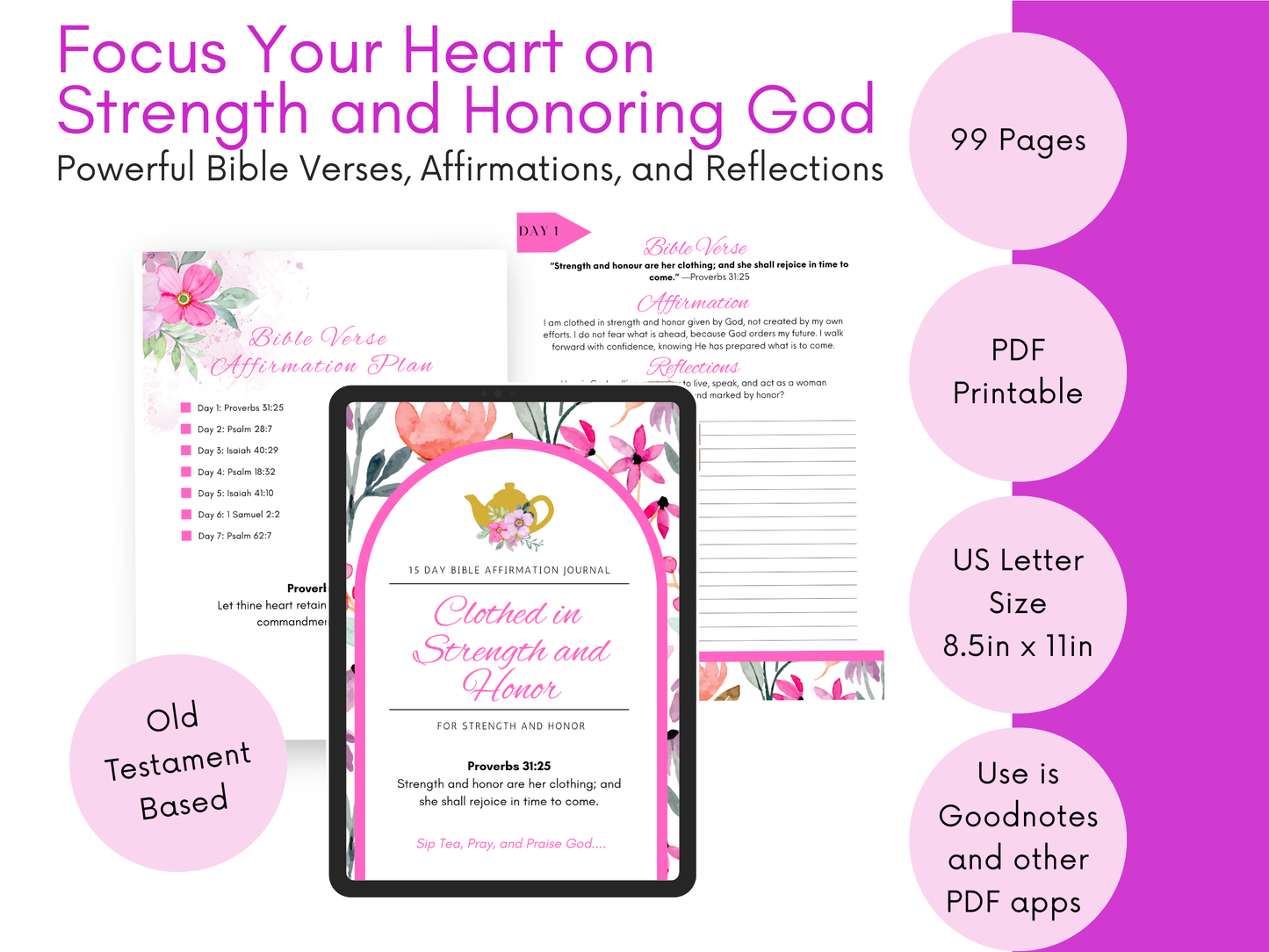 Clothed in Strength and Honor Black Tea Sampler Gift Set with Scripture Tea Bags