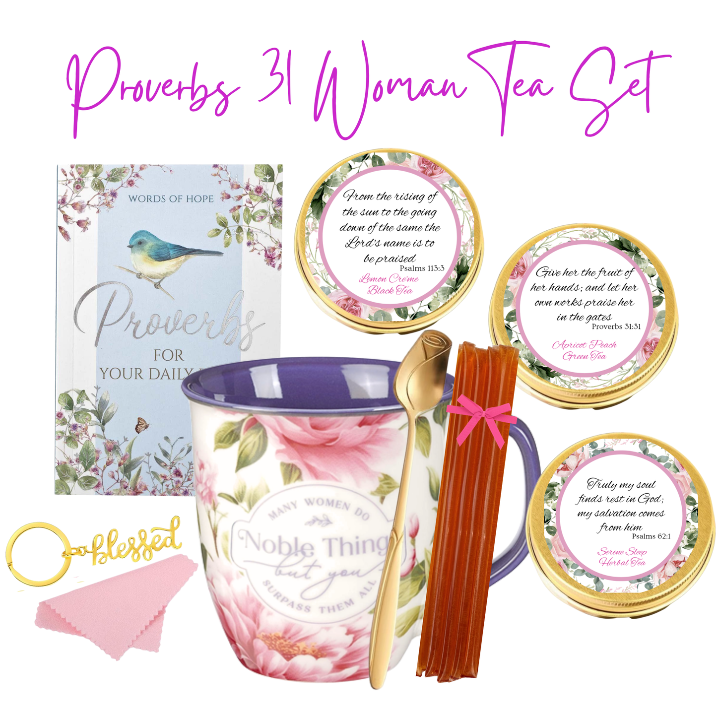 Proverbs 31 Woman  Elevated Tea Set