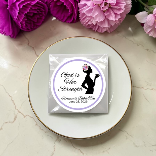 Godly Woman Silhouette Spiritual Tea Bag Favors (Set of 20)