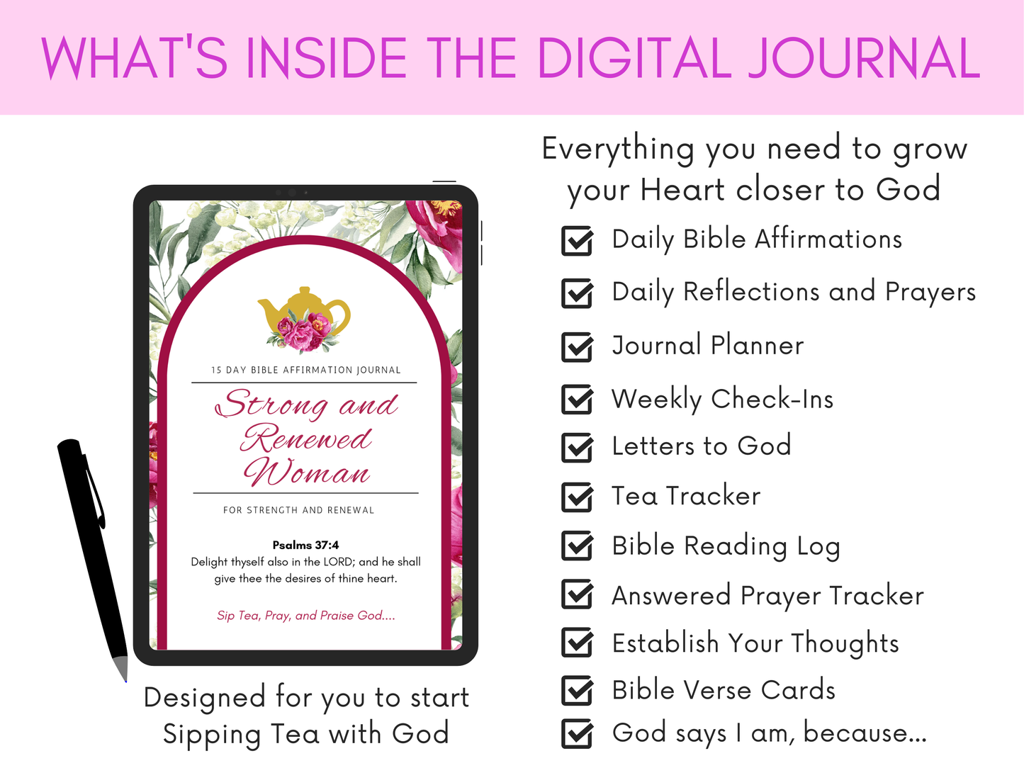 Strong and Renewed Woman Bible Verse Tins of Tea Gift Set