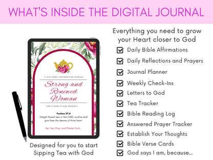 Strong and Renewed Woman Bible Verse Tins of Tea Gift Set