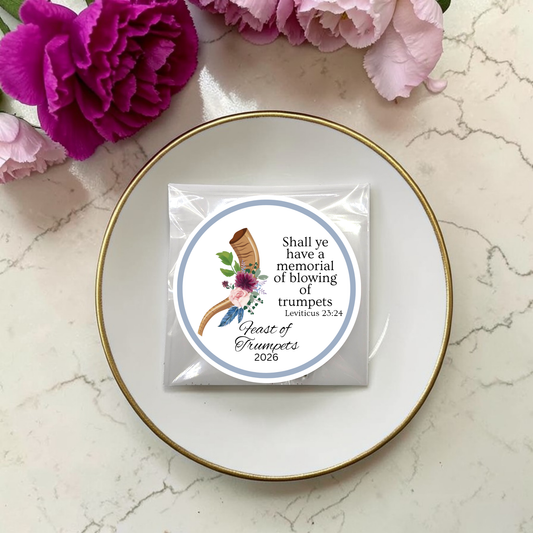 Feast of Trumpets: Bible and Tea Favors  (Set of 20)