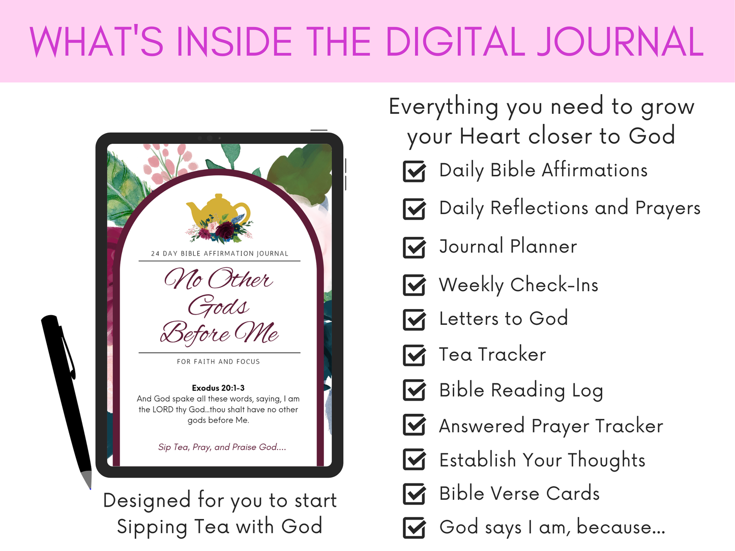 No Other Gods Before Me Bible Verse Tins of Tea Gift Set