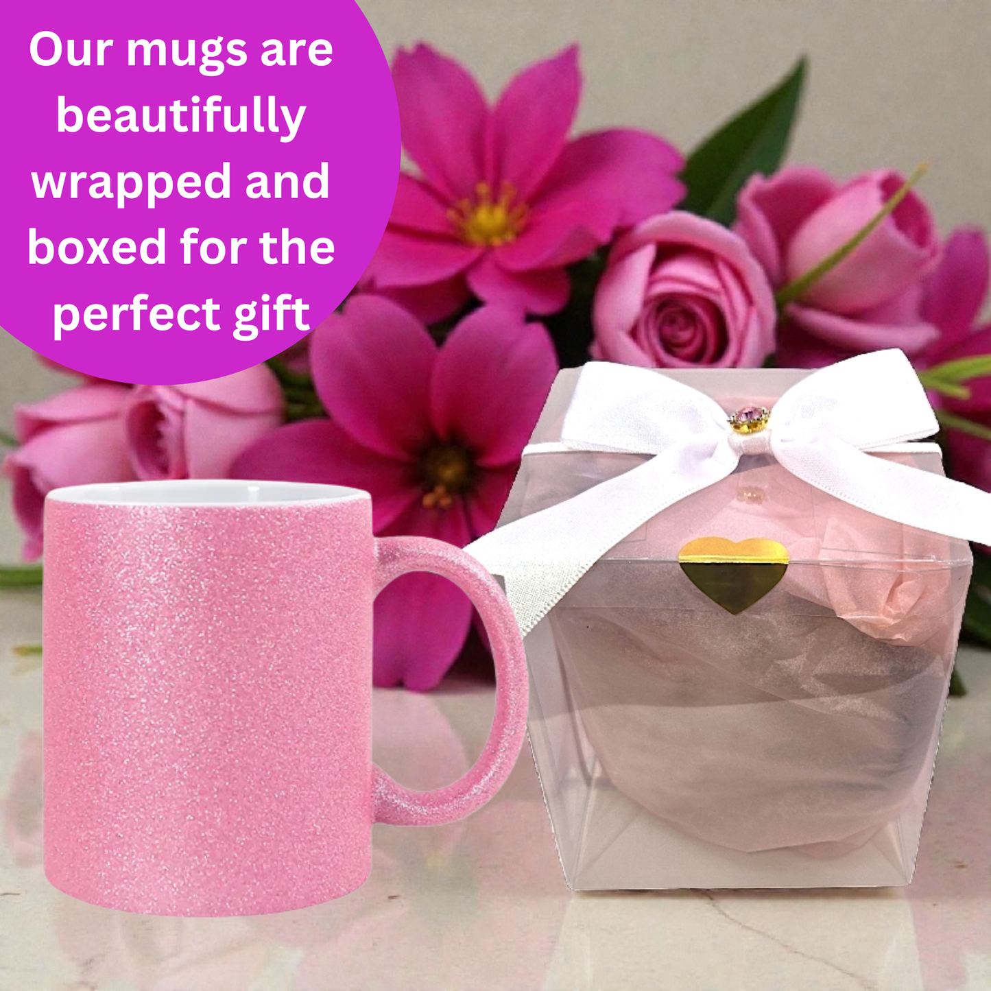 Radiant Blessings Ceramic Glitter Mug - 11oz