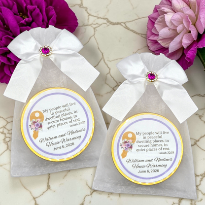 Key House Dedication Tin Tea Party Favors (Set of 10)
