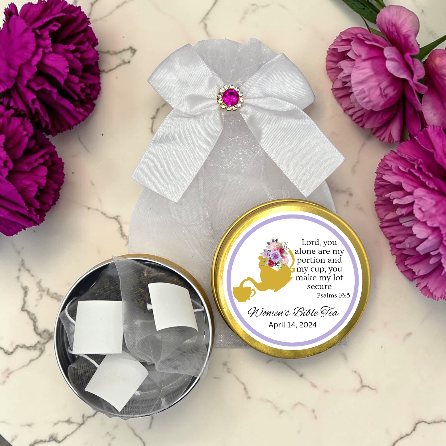 Teapot and Teacup Bible Retreat Ladies Tea Party Favors (Set of 10)