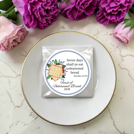 Feast of Unleavened Bread Bible Verse Tea Favors (Set of 20)