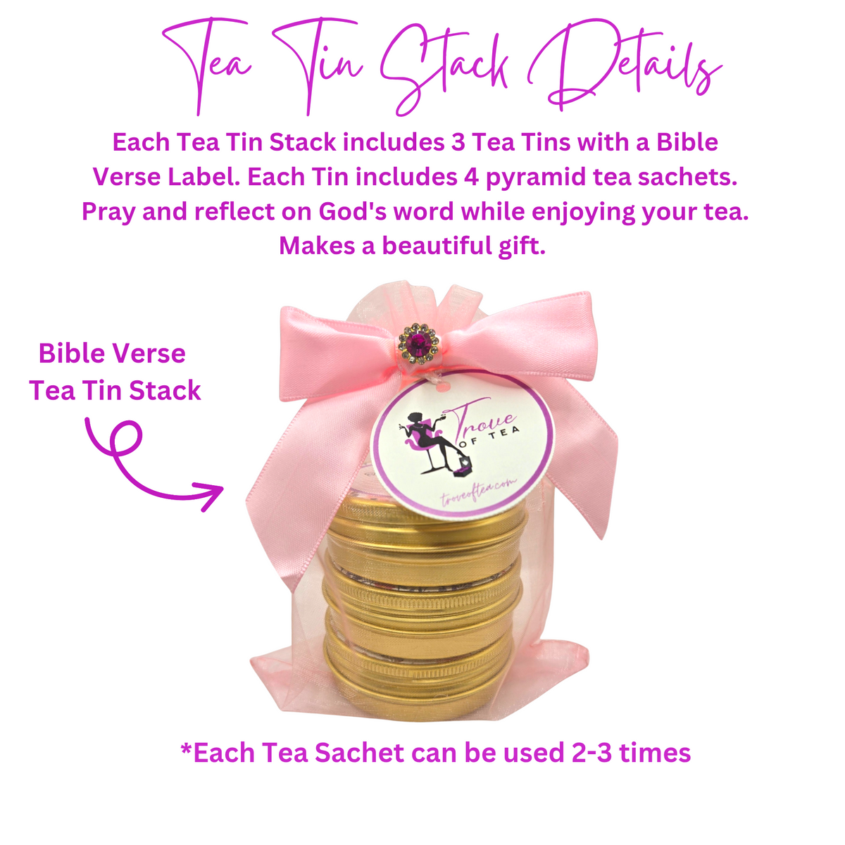 Taste and See Tin Tea Bible Verse Set Sampler