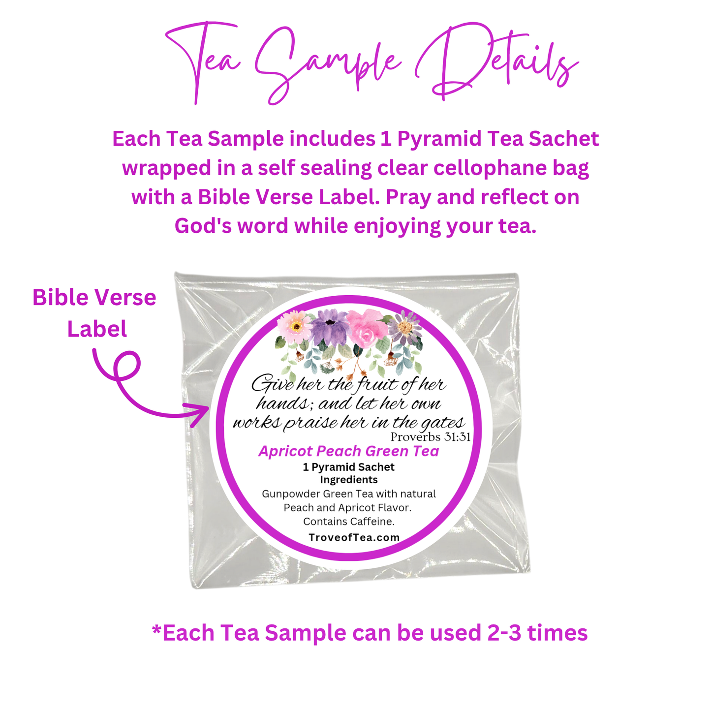 Taste and See Bible Tea Party Kit with Bible Verse Tea (32 Count)