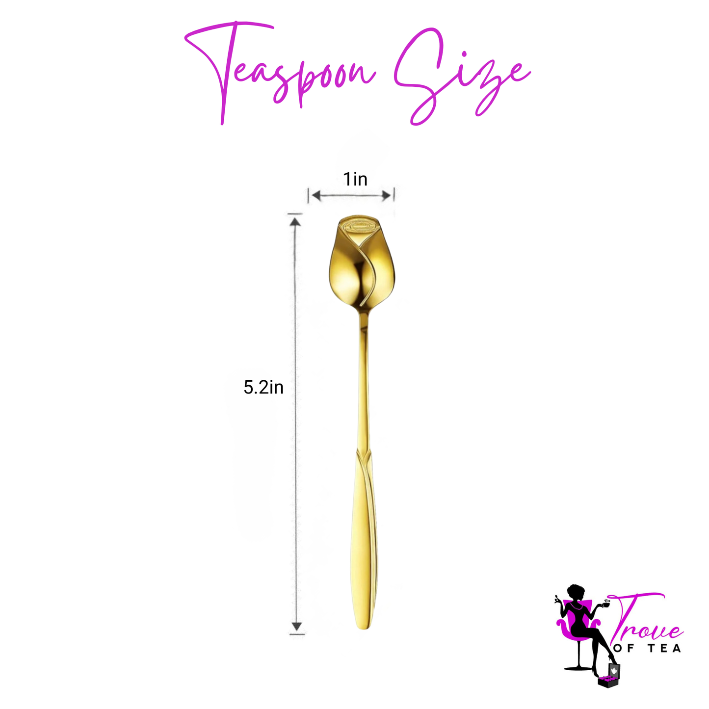 Rose Flower Teaspoon Favors with Scripture Tea (Set of 10)