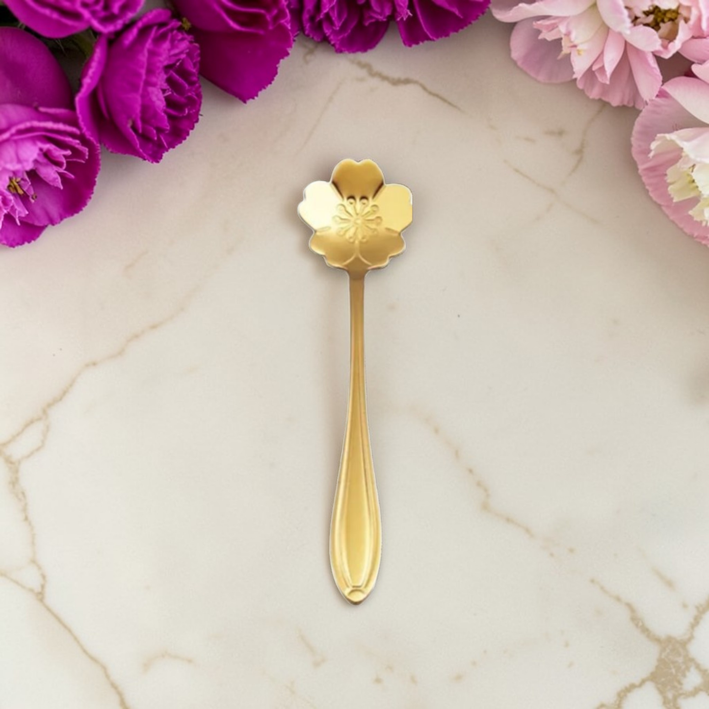 Sakura Flower Teaspoon Favors with Tea and Bible Verses (Set of 8)