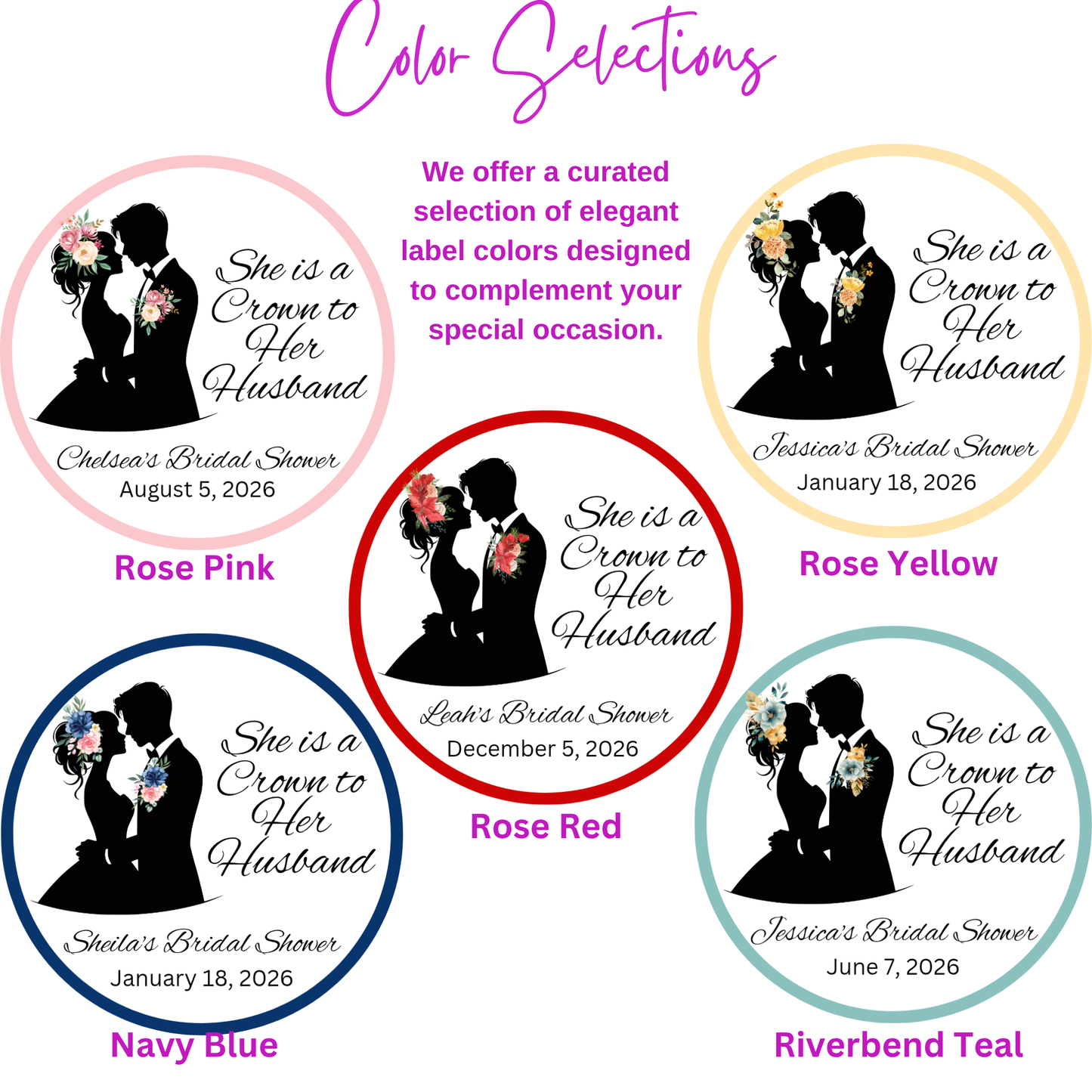 Crown Woman of God Silhouette Bridal Shower Tea Bags with Bible Verses (Set of 20)