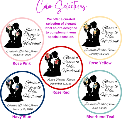 Crown Woman of God Silhouette Bridal Shower Tea Bags with Bible Verses (Set of 20)