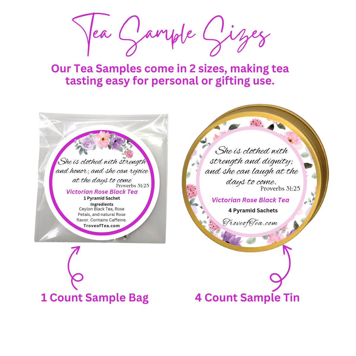 Victorian Rose Black Tea Samples