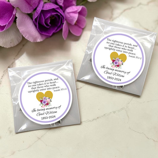 Funeral Scripture Tea Bags Favors (Set of 20)