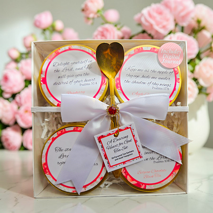 A Desiring Heart for God Bible Verse Tins of Tea Gift Set