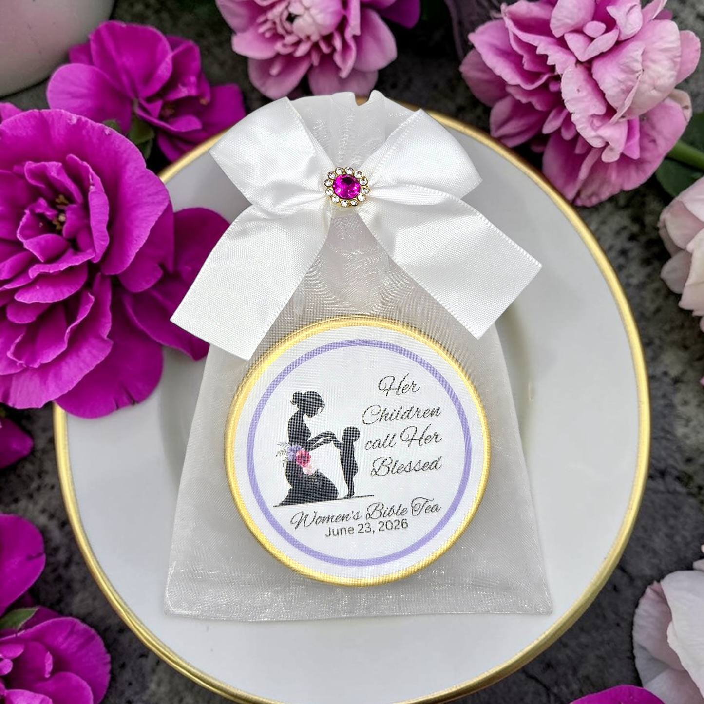 Blessed Woman Prayer Circle Bible Tea Party Favors (Set of 10)