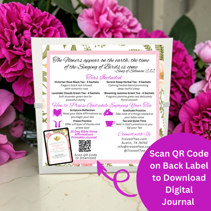 Songbird of Praise Floral Spring Tea Tin Gift Set