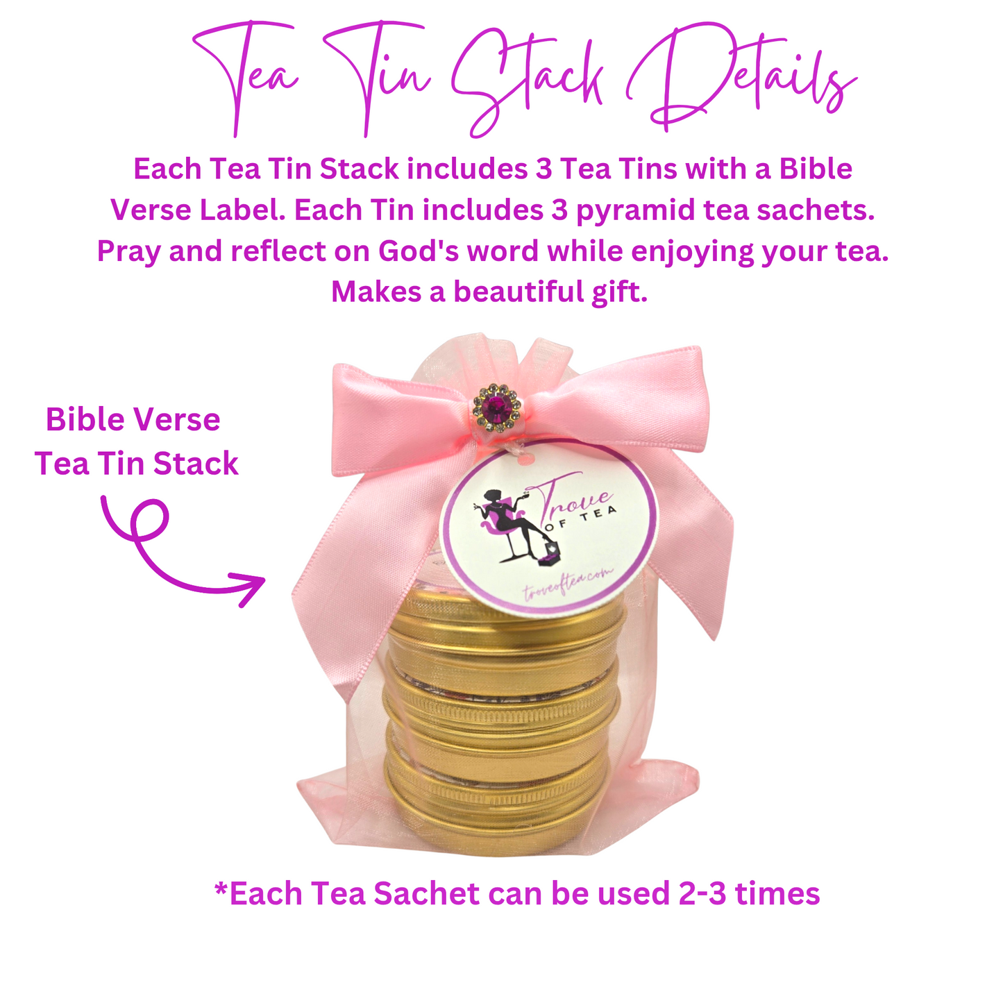 Taste and See Tin Tea Bible Verse Set Sampler